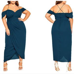 City Chic Entwine Cold Shoulder Dress- Size L